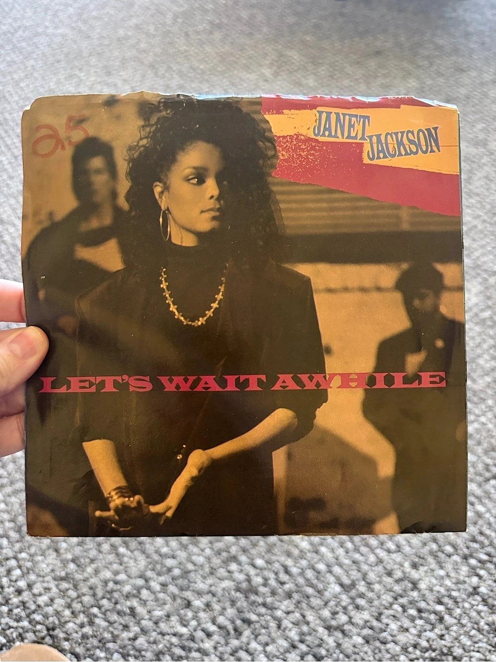 A&M Records Let's Wait Awhile Vinyl Record Black Good